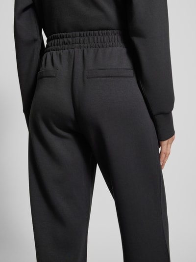 Christian Berg Woman Wide leg sweatpants met vaste persplooien Zwart - 3