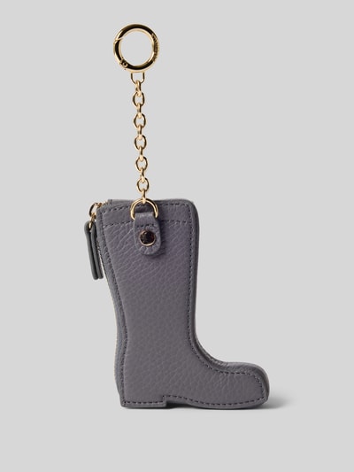 Productfoto, hanger in laars-design model 'COUNTRYSIDE' van Coccinelle met structuurpatroon, labelprint, veerringsluiting in metallic, schakelkettinglook