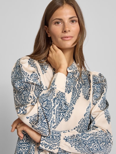 Neo Noir Regular Fit Bluse mit Tunikakragen Modell 'Rosslyn' Weiss 3