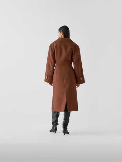 Jacquemus Mantel mit Cut Out Mittelbraun 5