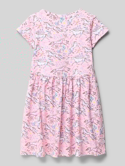 DANAMADE Jurk in all-over look met ronde hals Roze - 3