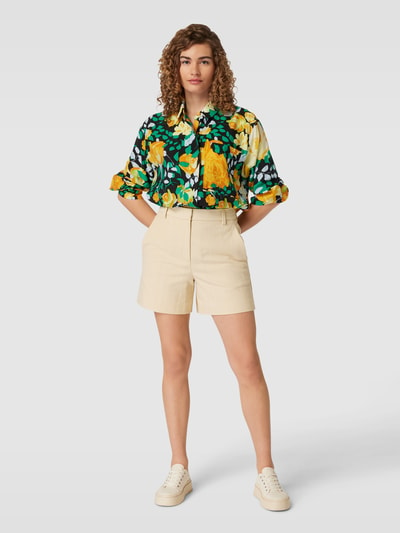 Object Blouse met bloemenmotief, model 'Limone' Groen - 1