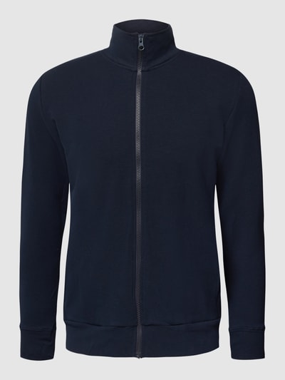 Mey Sweatjack met opstaande kraag, model 'ENJOY' Marineblauw - 2