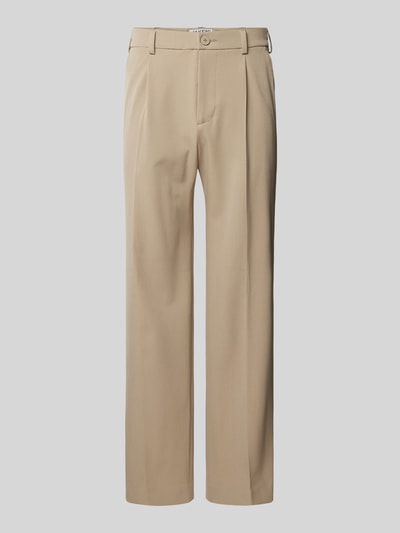 JAKE*S STUDIO MEN Regular Fit Bundfaltenhose mit Bügelfalten  Stein 2