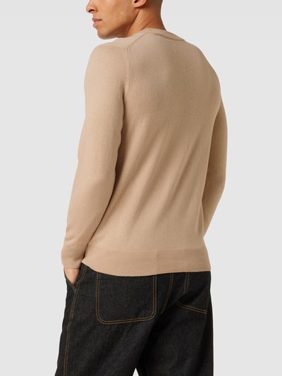 Marc O'Polo Strickpullover mit Logo-Stitching Beige 5