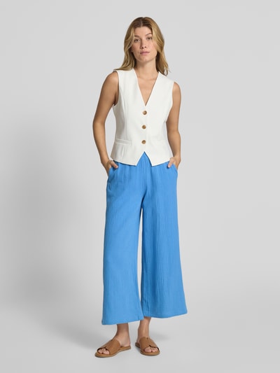 Christian Berg Woman Wide leg stoffen broek in verkorte pasvorm Blauw - 1