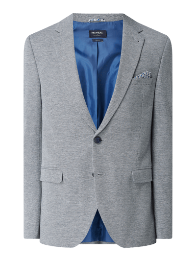 MCNEAL Slim fit 2-knoops colbert van jersey Donkerblauw - 2