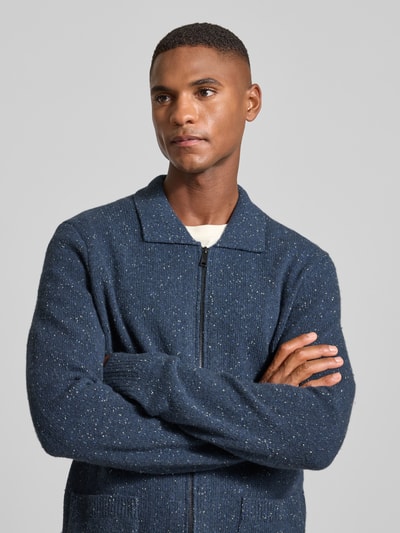 Christian Berg Men Cardigan met tweewegritssluiting Marineblauw - 3