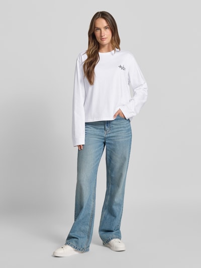 JAKE*S STUDIO WOMAN Shirt met lange mouwen in riblook met ronde hals Wit - 1