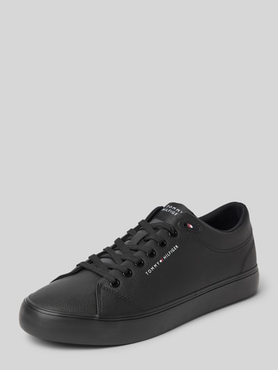 Tommy Hilfiger Lage sneakers van zuiver leer Zwart - 1