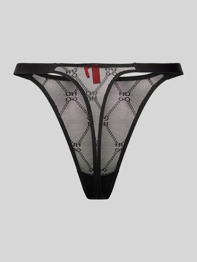 HUGO String in semitransparentem Design Black 3