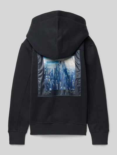 Tom Tailor Regular fit hoodie van katoenmix met fotoprint aan de achterkant Zwart - 3