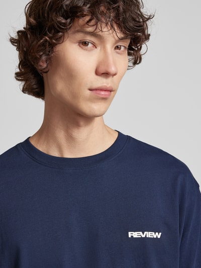 REVIEW Essentials T-shirt met logo Marineblauw - 3