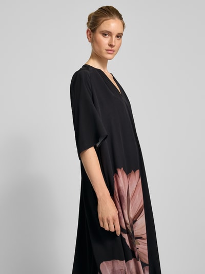 Jake*s Collection Maxi-jurk met V-hals Zwart - 3