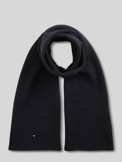 Tommy Hilfiger Schal aus Baumwoll-Mix mit Woll-Anteil Marine 1