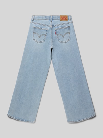 Produktfoto, Loose Fit Baggy Jeans aus Baumwoll-Mix Modell 'HIGH RISE BAGGY' von Levi’s® Kids in Hellblau, 5-Pocket-Design, Label Patch, Denim-Struktur.