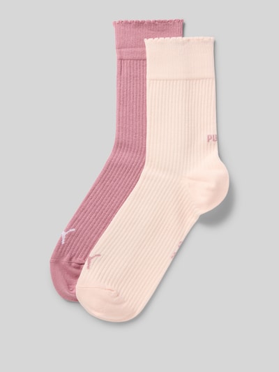 PUMA Socken mit Label-Print im 2er-Pack Rosa 1