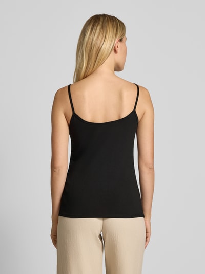 ZABAIONE Trägertop mit V-Ausschnitt Modell 'Ma44riee' Black 5