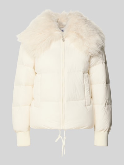 Hugo Blue Kurtka pikowana o kroju regular fit z szerokim obszyciem ze sztucznego futra model ‘FUJI-1’ Écru 2