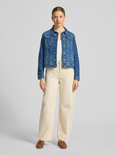 Brax Regular Fit Jeansjacke aus Baumwoll-Mix Modell 'MIAMI' Dunkelblau 1
