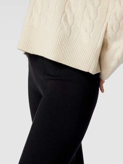 MaxMara Leisure Flared broek in gebreide look, model 'Ragtime' Zwart - 3