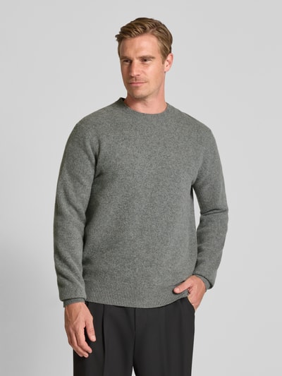 ANNARR Pullover van merinowol, model 'RAGI' Middengrijs - 4