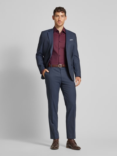 BOSS Slim fit zakelijk overhemd met extra lange mouwen, model 'Hank' Bordeaux - 1