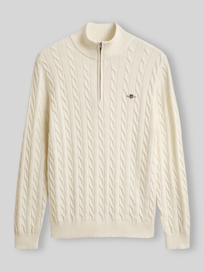 GANT Troyer mit Half Zip Offwhite 2