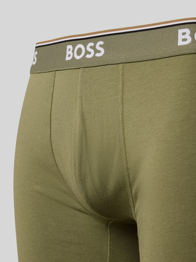 BOSS Regular fit boxershort van katoenmix in een set van 3 stuks Olijfgroen - 2