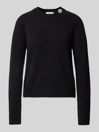 Bash Strickpullover aus Alpaka-Leinen-Mix Modell 'JUMPER' Black 2