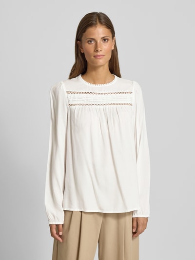 Vero Moda Regular Fit Langarmbluse aus reiner Viskose Modell 'DEBBIE' Weiss 4