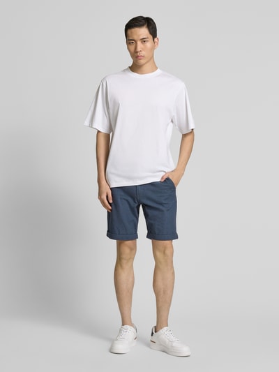 SELECTED HOMME Slim Fit Shorts mit Strukturmuster Modell 'LUTON' Marine 1