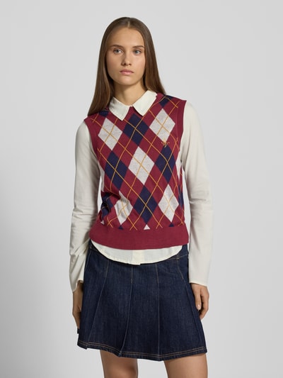 Review Pullunder mit gerippten Abschlüssen Bordeaux 4