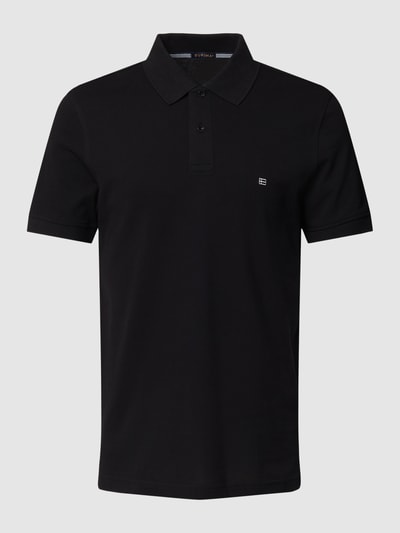 Christian Berg Men Poloshirt met labelstitching Zwart - 2