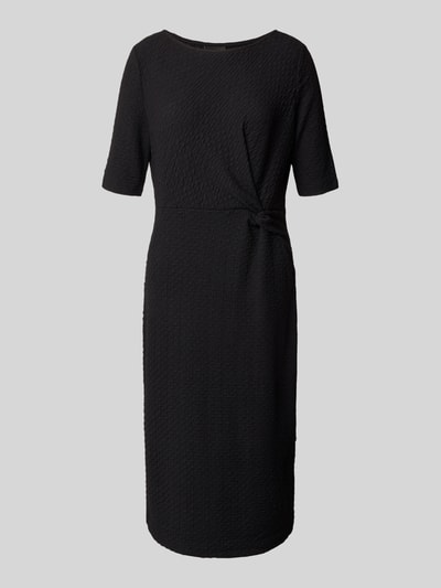 s.Oliver BLACK LABEL Sukienka etui o kroju slim fit z wiązanym detalem Czarny 2