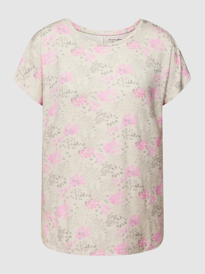 Christian Berg Woman T-shirt met gebloemd all-over motief Ecru - 2