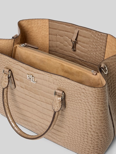 Lauren Ralph Lauren Handtas met labelapplicatie en draagband Taupe - 5