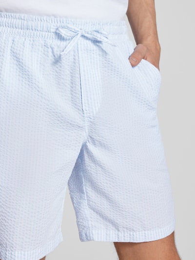 Jack & Jones Sweatshorts met tunnelkoord, model 'JAIDEN' Lichtblauw - 3