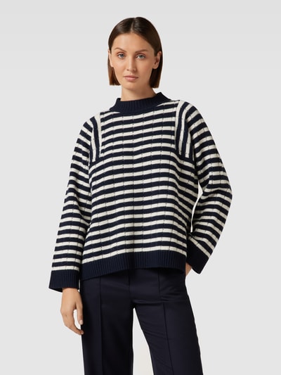 Weekend Max Mara Strickpullover aus Schurwolle Modell 'BIRD' Marine 4