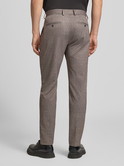s.Oliver BLACK LABEL Regular fit pantalon met mix van katoen en lyocell model 'Jogg' Lichtbruin - 5