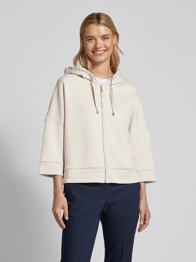 Tom Tailor Oversized Sweatjacke mit Kapuze Beige 4