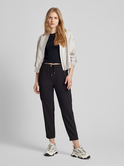 Vero Moda T-shirt in riblook, model 'CHLOE' Zwart - 1