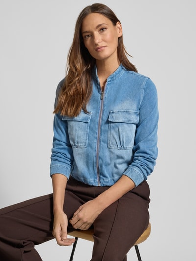 zero Kurtka jeansowa krój regular fit z zamkiem błyskawicznym Jeansowy niebieski 3