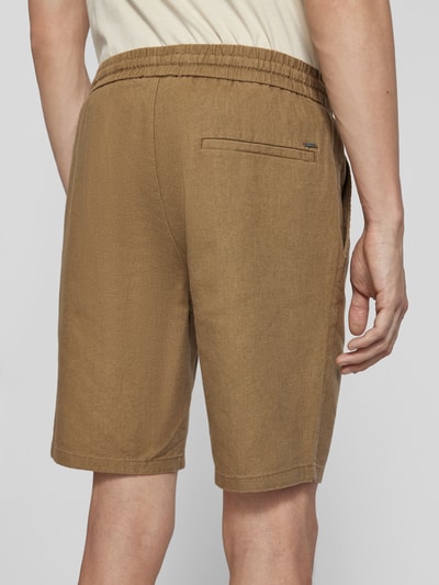 Only & Sons Shorts mit elastischem Bund Modell 'LINUS' Hellbraun 3