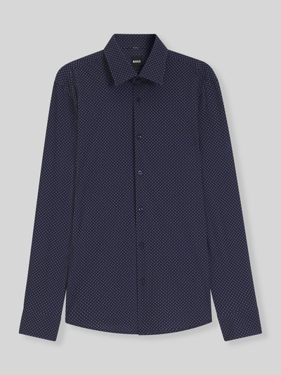 BOSS Slim Fit Businesshemd mit Allover-Muster Modell 'P-Hank-kent-C1-222' Marine 2