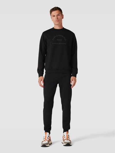 Karl Lagerfeld Sweatshirt mit Label-Print Black 1