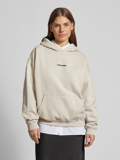 Pegador Oversized Hoodie mit Label-Print Modell 'CLARITA' Beige 5