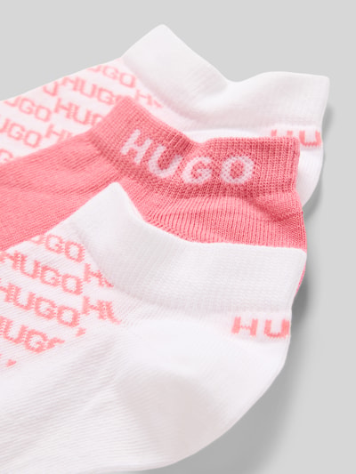 HUGO Krótkie skarpety z detalami z logo w zestawie 3 szt. Jasnoróżowy 2