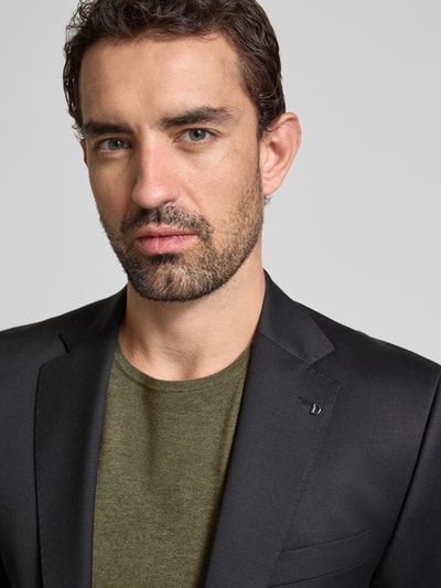 Christian Berg Men Regular fit pullover van puur katoen in gebreide look Kaki gemêleerd - 3