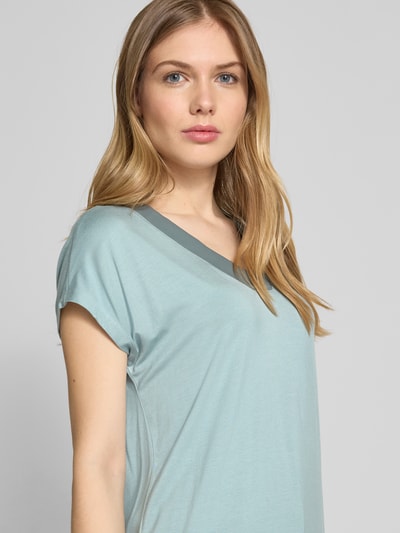 Jake*s Collection T-Shirt mit V-Ausschnitt Eisblau 3